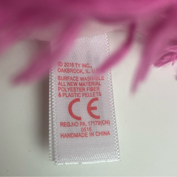 Ty Beanie Boo "Patsy" the Poodle Fuzzy Pink Dog Plush Stuffed Animal Toy 2016 - Picture 10 of 11